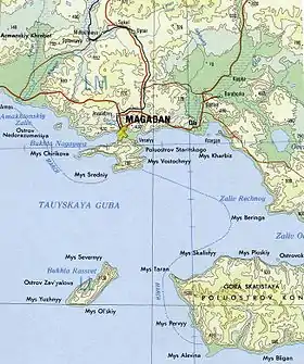 La baie de Gertner se trouve à l'est de la péninsule de Staritsky