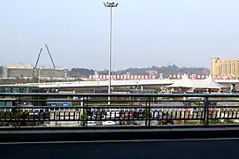 La ligne pendant sa construction en janvier 2015.