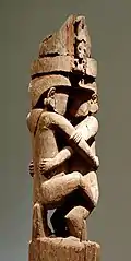 Pilier de maison cérémonielle, îles Salomon, XVIIe&nbsp;siècle