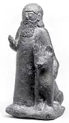 Homme avec chien, bronze, v. VIIIe – VIIe sièclee av. J.-C. Metropolitan Museum of Art.