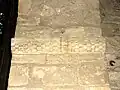 Bas-côté sud, arcade vers le croisillon, tailloir.