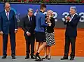 Ion Țiriac (à gauche) en 2018, comme manager du Masters de Madrid.