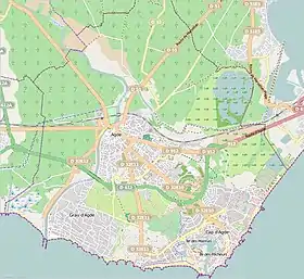 Carte de la ville d'Agde.