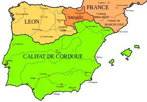 Le royaume de Navarre en 1000 (règne de Garcia III).