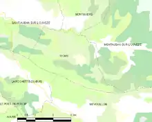 Carte de localisation de Rioms