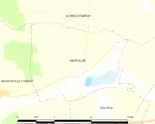 Carte de la commune de Méréglise.