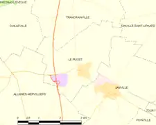 Carte de la commune du Puiset.