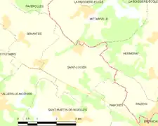 Carte de la commune de Saint-Lucien.