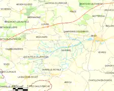 Carte de la commune d'Unverre.