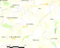 Carte de Saulnières et des communes avoisinantes.