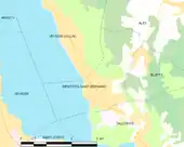 Carte montrant Menthon-Saint-Bernard et les communes voisines.