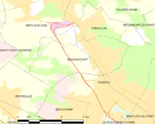 Carte de la commune.