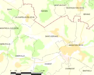 Carte de la commune.