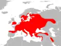 Aire de répartition du Mulot à collier