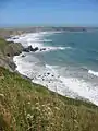 Le sentier vu de la péninsule Maroles