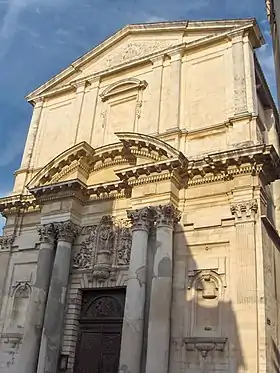 Façade baroquede l'église Sainte-Madeleine(XVIIe&nbsp;siècle, quartier de L'Île)