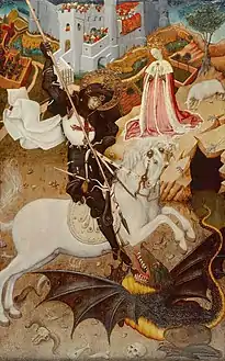 Saint Georges tuant le dragon.Institut d'art de Chicago.
