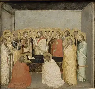 La Dormition de la Vierge, tempera sur bois, Maso di Banco (XIVe siècle)