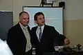 M Božidar Ðelic durant sa visite de Laboratoire de Physique 1, au Gymnasium.