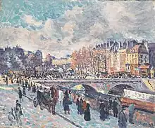 Vue impressionniste de la ville de Paris.