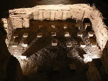 L'hypocauste des thermes gallo-romains d'Entrammes