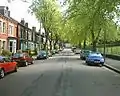 Meersbrook Park Avenue en Mai 2005, Meersbrook Park se trouve sur la droite