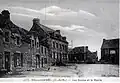 Le bourg de Mellionnec au début du XXe&nbsp;siècle (carte postale).