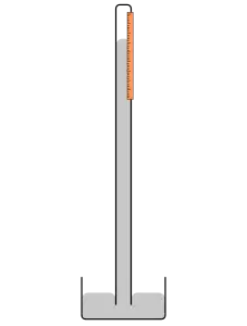 HomogénéitéCette hypothèse est simplificatrice.Dans la colonne d'un baromètre à mercure, la pression est quasi nulle au sommet et égale à la pression atmosphérique au pied.