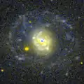 M77 en ultraviolet par le télescope spatial GALEX.