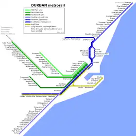 Image illustrative de l’article Réseau des trains de l'agglomération de Durban