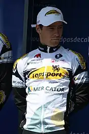 Michael Van Staeyen lors du départ de la 1re étape des Quatre Jours de Dunkerque 2011 à Dunkerque.