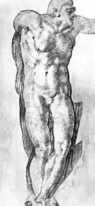 Étude d'homme nu,Michel-Angecraie, 1re moitié du XVIe&nbsp;siècle.