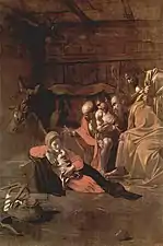 Salle 10 : Le Caravage, L'Adoration des bergers.