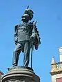 Statue en bronze du roi Umberto Ier à Caltanissetta (1911).