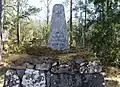 Borne kilométrique sur l'île