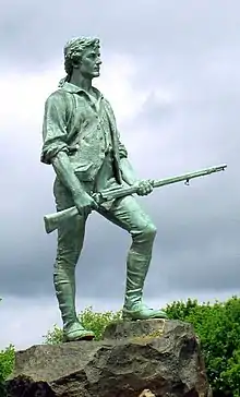 Statue d'un minuteman.