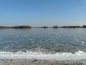 La plage du Morlet en hiver.