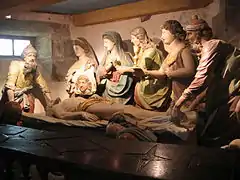 XVIIIe&nbsp;siècle : gisant réaliste (Mise au tombeau du Christ)