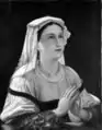 Paysanne italienne priant.