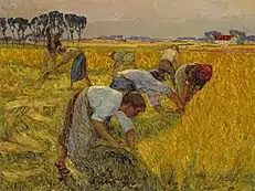 Modest Huys,  Moisson du lin