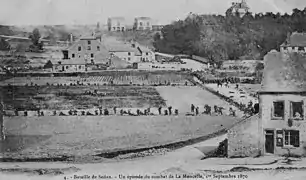 Un épisode du combat de La Moncelle lors de la bataille de Sedan le 1er septembre 1870.