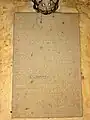 Plaque de fondation de Pierre Guestin, laboureur.