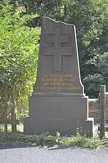Monument aux fusillés de Soubizergues.