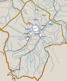 Carte de Sare montrant les quartiers.