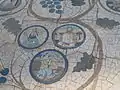 Le sol en mosaïque de la chapelle.