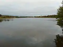 Le plan d'eau.