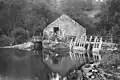 Le moulin de Fourden [Fourdenn] sur l'Ellé au début du XXe&nbsp;siècle.