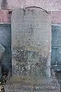 Dalle funéraire du pasteur Johann Carl Eccard.