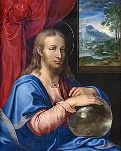 Le Christ sauveur du monde tempera sur bois Musée Ingres-Bourdelle Montauban .