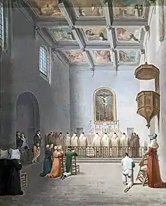 L'intérieur de la chapelle de l'Inquisition 1822  Musée du Vieux Toulouse